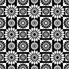 Monochrome pattern. Seamless texture. Modern geometric background with regular shapes...