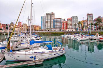 Gijón Harbour, Cimadevilla Old Town, Gijón, Asturias, Spain, Europe