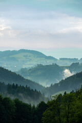 Fog over the southern Black Forest shot near St. Maergen