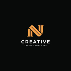 simple n letter monogram logo