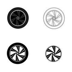 set of car wheel vector on white background - 438582833