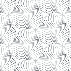 Abstract flower vector pattern, repeating abstract linear petal of flower. Pattern is clean for fabric, wallpaper, printing. Pattern is on swatches panel - 438583451