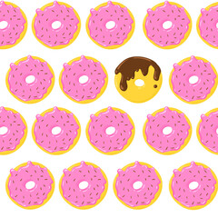 Vector Donat seamless pattern 
