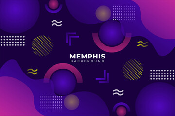 Abstract Modern Memphis Style Colorful Glow in The Dark Background