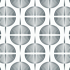 Abstract vector pattern, repeating abstract garland of dandelion flower. Pattern is clean for fabric, wallpaper, printing. Pattern is on swatches panel - 438584265