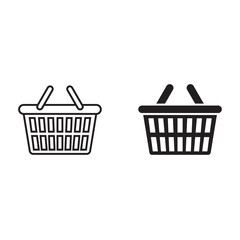 Shopping basket vector icon
