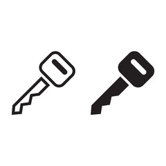 car key icon on white background