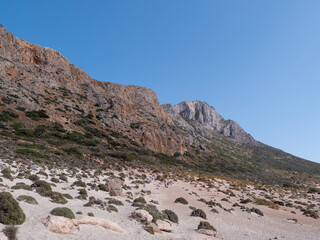 Amazing beach with turquoise water at Balos Lagoon and Gramvousa in Crete