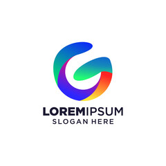 Letter G logo vector illustration, Design inspiration. Colorful icons.