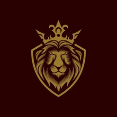 lion logo design template