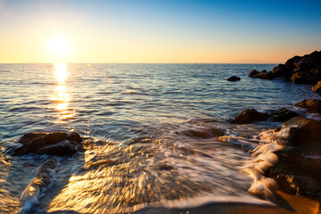 Beautiful Black Sea sunrise near Burgas, Bulgaria