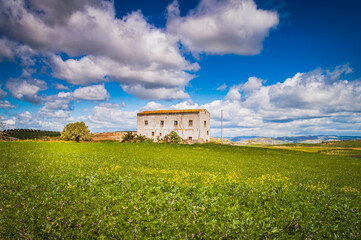 Fototapeta na wymiar Beautiful Sicilian Landscape, Caltanissetta, Sicily, Italy, Europe