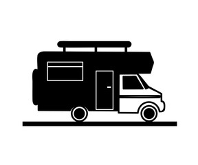 House on wheels. Live on wheels. Cartoon. Vector illustration. 