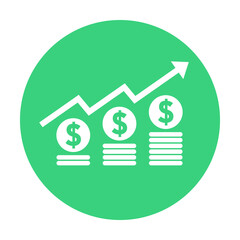 growth business graph vector, increasing chart of business, graph bar of investment, increasing profit of investing