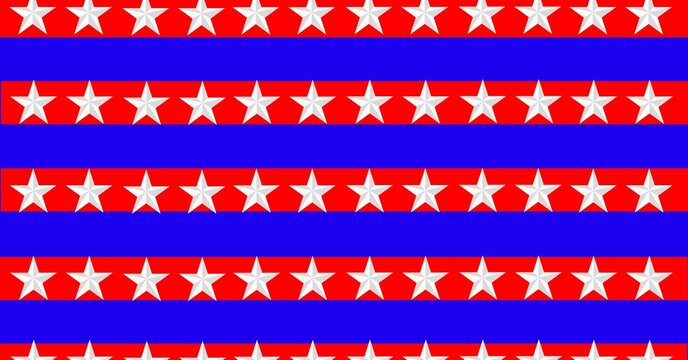 Composition of american flag stars and stars patterned background