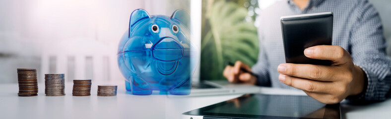 Finance and Investment concept.Money management and Financial chart.