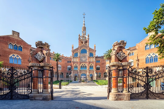 Hospital de Sant Pau Barcelona city is a UNESCO World Heritage Site, Spain	