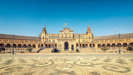 Naklejka premium Plaza de Espana in Seville, Andalusia, Spain