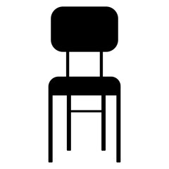 black silhouette chair vector, isolated