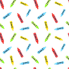 Crayon Icon Emoji Pattern. Paint Seamless Background Symbols. Doodle Emoticon Illustration Design Vector.