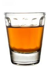 Cocktail Glass with brandy or whiskey.