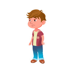 tired boy kid wake up early for school cartoon vector. tired boy kid wake up early for school character. isolated flat cartoon illustration