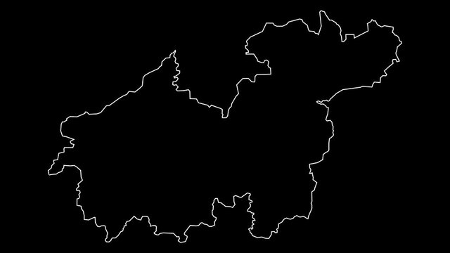 Sikasso Mali region map outline animation
