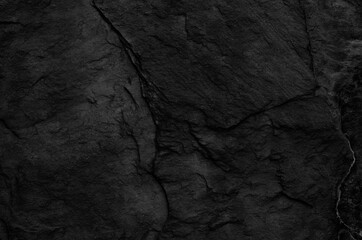 Naklejka premium Dark grey black slate background or texture.