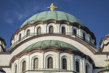Fototapeta na wymiar Detail of Church of Saint Sava (