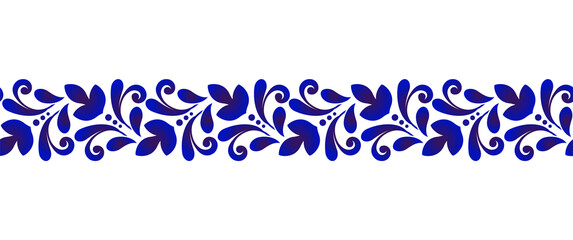 seamless border with floral