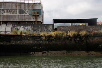 Industrial environment in the estuary of Bilbao