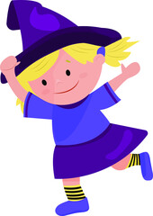 
little witch halloween in motion