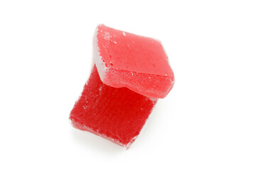 Delicious turkish delight isolated on white background