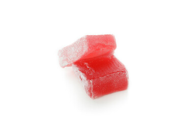 Delicious turkish delight isolated on white background