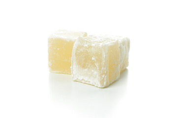 Delicious turkish delight isolated on white background
