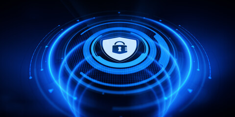 Cyber security data protection privacy policies.Technology concept.