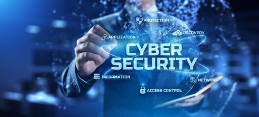 Cyber security. Information privacy. Data protection. Business internet technology concept.