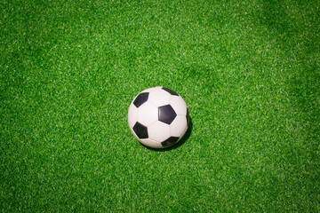 Fototapeta na wymiar European Football, Soccer ball on green grass