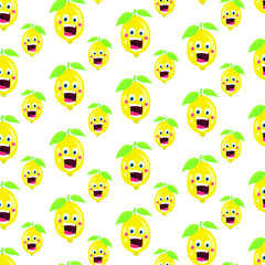 Lemon pattern. Vector image of food. Scalable, seamless pattern. Print template for packaging, paper, textiles.