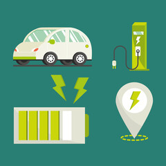 electric car icons