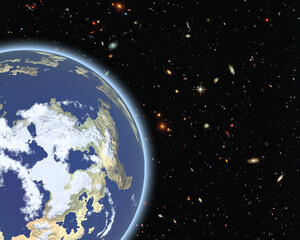 Magnificent earth in outer space. The elements of this image furnished by NASA.