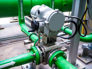 Motor operate valve for On-Off type which apply industrial zone and popular to install with tank, pipe, pump and pond in Combined-Cycle Co-Generation Power Plant.