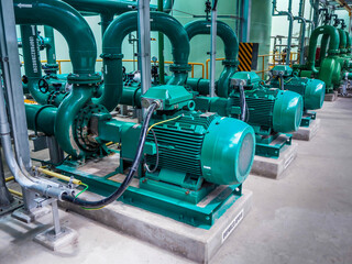 Pump and motor which popular to install with pipe in industrial such chemical, power plant, oil and gas.