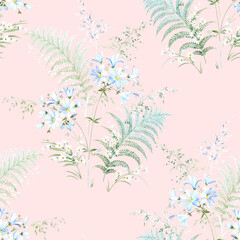 Watercolor flowers illustration