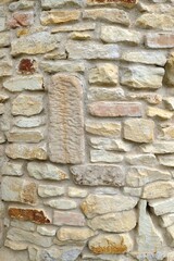 Bright stone wall close up