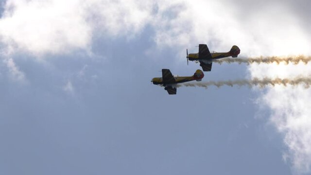 airplane yak-52 the Sky aviation festival, theory and practice.