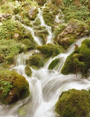 waterfall, nature, vegetation, moss, mosses, lush, freshness, purity, water, body of water, flowing, moisture, green, stream, mountain stream, 
