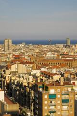 スペイン、バルセロナの夕景