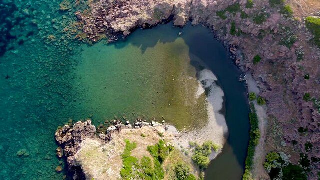 Punta foghe beach seen from above, Sardinia