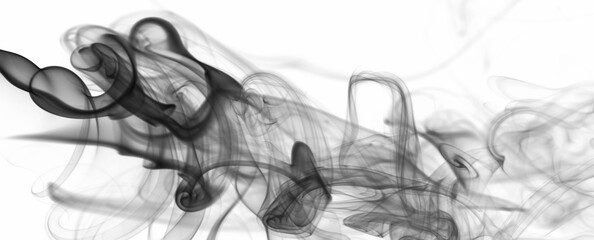 Abstract dark grey transparent smoke